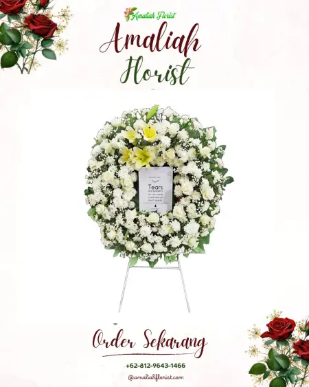 Krans Bunga Duka Meras